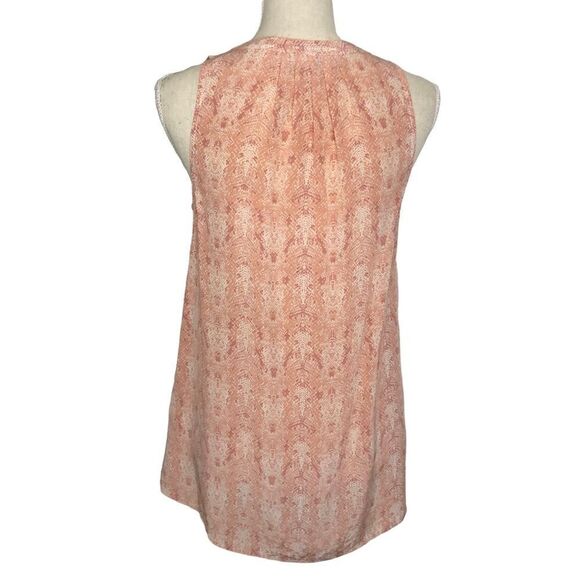 Joie 100% Silk Sleeveless Blouse Snakeskin Print Peach Size Small - Picture 2 of 9